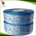 Custom new design blue cartoon printed ribbon